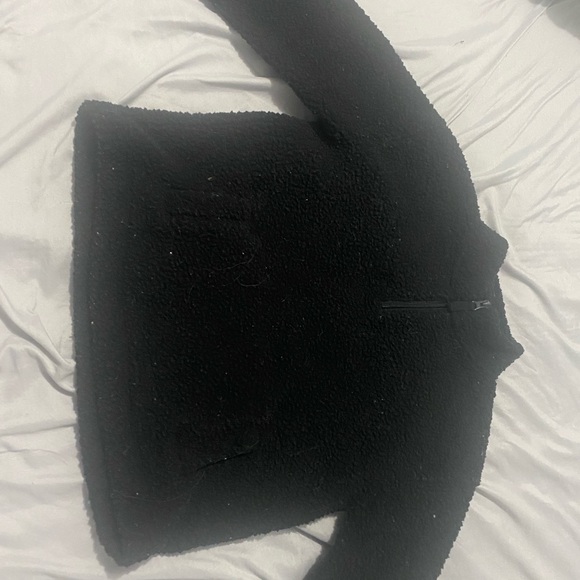 Gap kids XL black puffy slightly cropped sweater. - Picture 2 of 3